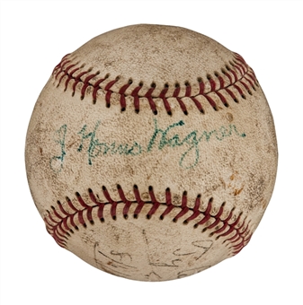 Ty Cobb and Honus Wagner Dual Signed Baseball (JSA)